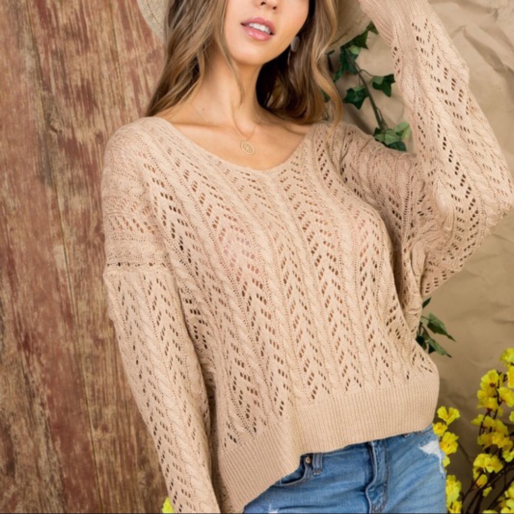 LAST CLEARANCE-NO OFFERS‼️Miranda Tie Sweater - Picture 3 of 8